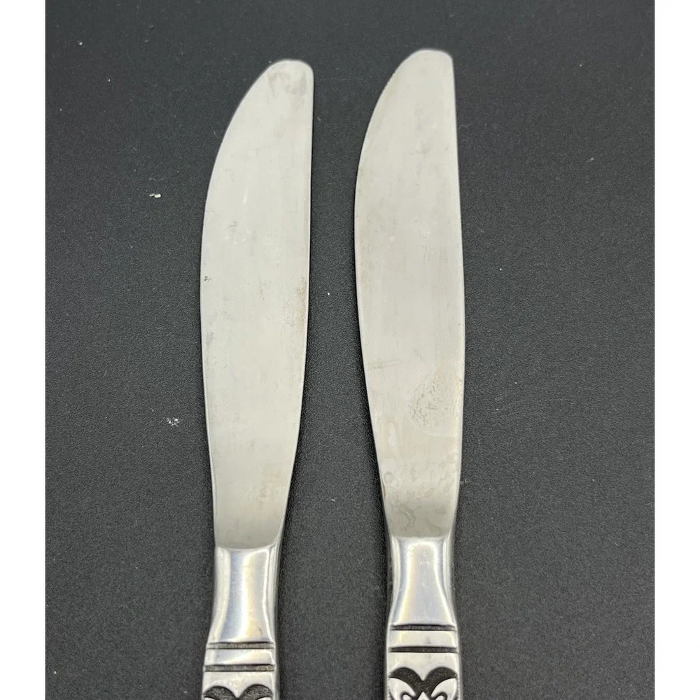 Set Of 10 Ekco Eterna‎ Montalo MCM Stainless Steel Flatware Dinner Knives Japan